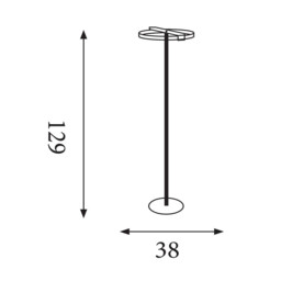 Aerial LED Floor Lamp, Gold and Black Metal - thumbnail 5