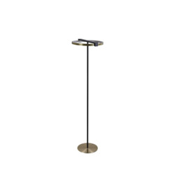Aerial LED Floor Lamp, Gold and Black Metal - thumbnail 2