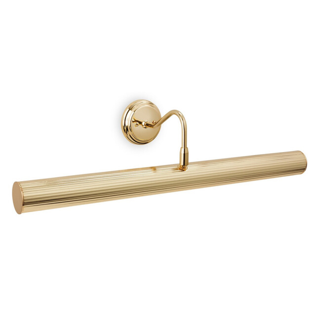 Reeded 4 Light Picture Wall Light Polished Brass, E14