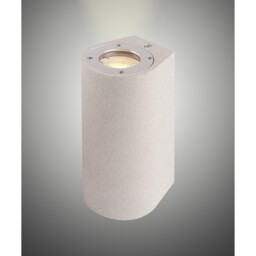 Levi Round Wall Lamp, 2 x GU10 (Max 12W), IP65, White Concrete, 2yrs Warranty - thumbnail 2