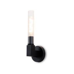 Conesville Bathroom Wall Lamp, E27, IP44, Satin Black