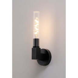 Conesville Bathroom Wall Lamp, E27, IP44, Satin Black - thumbnail 3