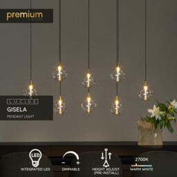 Premium Gisela Pendant light - LED Dim. 2700K - Transparent - thumbnail 2