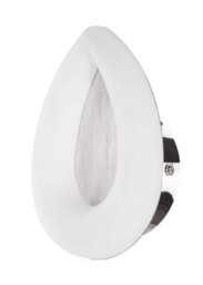 Juno Flush Wall Lamp 5W LED 3000K, 450lm, Satin Aluminium, Frosted Acrylic, Polished Chrome - thumbnail 1