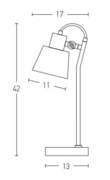 Vyronas Desk Task Lamp Black Matt - Gold Matt 1xE14 - thumbnail 5