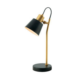 Vyronas Desk Task Lamp Black Matt - Gold Matt 1xE14
