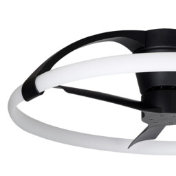 Nepal Mini LED Dimmable Ceiling Light & 30W DC Reversible Fan, Black, Remote & APP Control - thumbnail 5