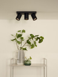 Nigel Modern Ceiling Spotlight - LED Dim to warm - GU10 - 3x5W 2200K/3000K - Black - thumbnail 5