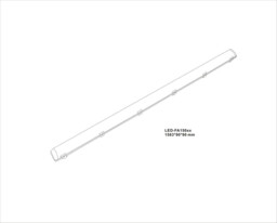 Knightsbridge 230V IP65 IK08 5ft Selectable 26W/48W CCT Adjustable Microwave Non-Corrosive - TORCWM5 - thumbnail 2