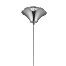 Tiffany Pendant 1+1 Light E27+G9, Polished Chrome With Cream Shade & Clear Crystal - thumbnail 3