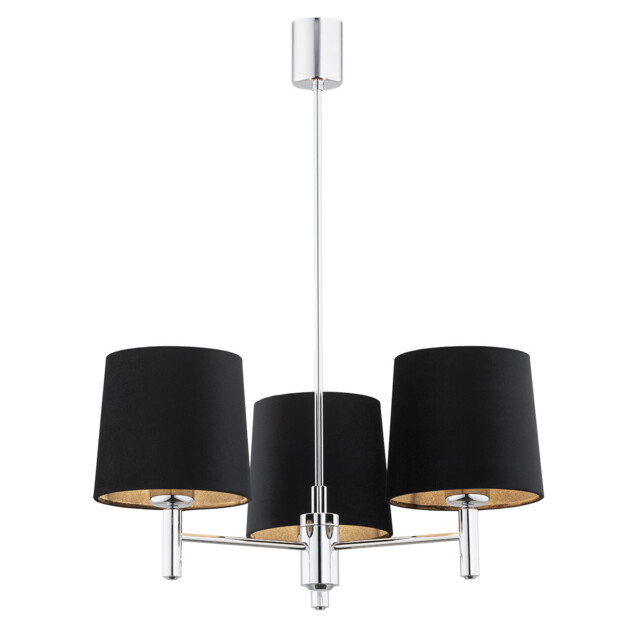 Bolzano Plus Multi Arm Pendant Ceiling 3 Light Dark Grey, Chrome - image 1