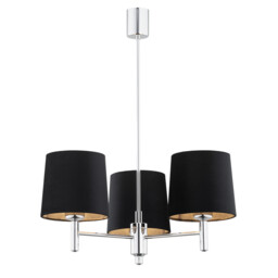 Bolzano Plus Multi Arm Pendant Ceiling 3 Light Dark Grey, Chrome - thumbnail 1