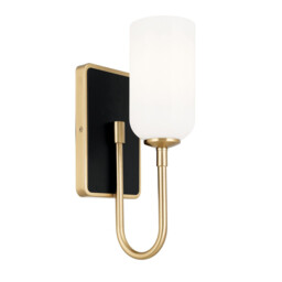 Kichler Solia Wall Lamp Contemporary Champagne Bronze, Black 3000K IP44 1x G9