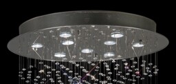 Colorado IL31377 Ceiling Cluster Pendant Tall Corkscrew 9 Light Polished Chrome, Crystal - thumbnail 5