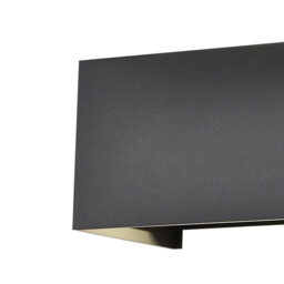 Davos Rectangle Wall Lamp Dimmable, 4 x 6W LED, 2700K, 2200lm, IP54, Anthracite, 3yrs Warranty - thumbnail 3