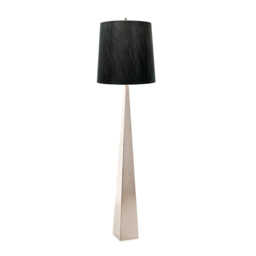 Ascent Floor Lamp with Tapered Shade, Polished Nickel - thumbnail 1