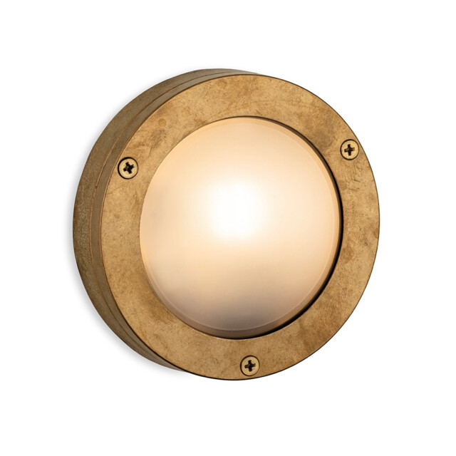 Nautic Bulkhead Brass with Frosted Glass IP64
