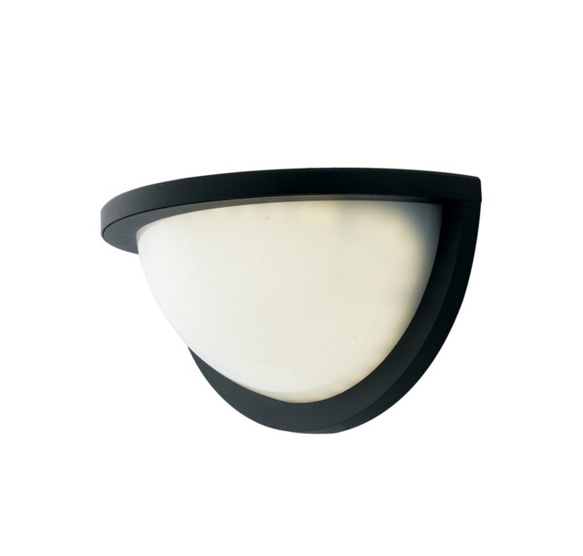 Detroit Outdoor LED Aluminum Flush Wall Light, Black, IP54, 4000K