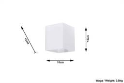 1 Light Flush Wall Light White, G9 - thumbnail 3
