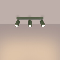 Karbon Minimalist Spotlight Bar 3 Light Olive Green - thumbnail 3