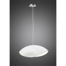 Pasion Rectangular Pendant 4 Light E27, Gloss White/Polished Chrome - thumbnail 2