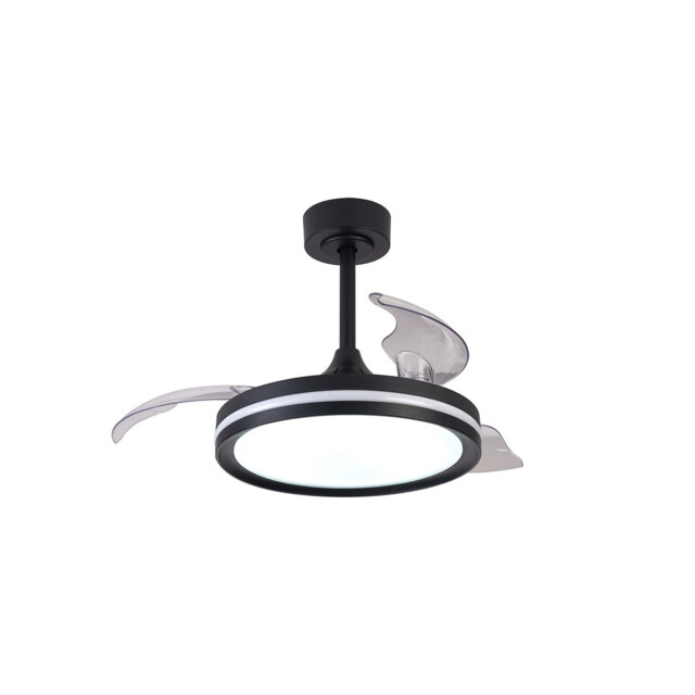 North 40W LED Dimmable White/RGB Ceiling Light With Built-In 28W DC Reversible Fan, 3000-6500K, Black, 5yrs Warranty - image 1