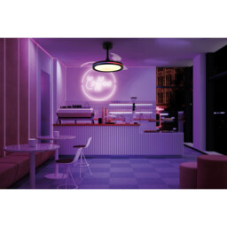 North 40W LED Dimmable White/RGB Ceiling Light With Built-In 28W DC Reversible Fan, 3000-6500K, Black, 5yrs Warranty - thumbnail 3