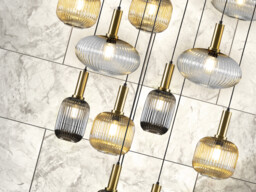 Norma Cluster Pendant Ceiling Light Black, Brass 18xE27 870lm - thumbnail 3