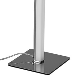 Surf Floor Lamp 23W LED Satin Nickel, Polished Chrome 3000K, 1590lm, - thumbnail 3