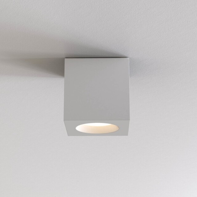 Kos Square Ii Outdoor Flush Wall Downlight Matt White IP65, GU10