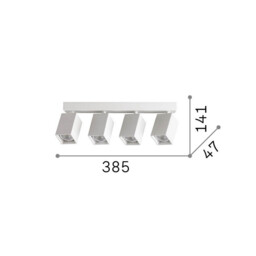 Dynamite Square Ceiling Spotlight Bar Black 4x GU10 - thumbnail 2