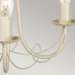 Minster Chandelier 3 Light Ivory, Gold Finish, E14 - thumbnail 3
