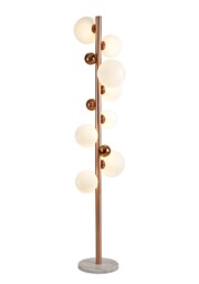 Newstead Floor Lamp, 8 x G9, Antique Copper, Opal & Copper Glass - thumbnail 5