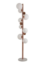 Newstead Floor Lamp, 8 x G9, Antique Copper, Opal & Copper Glass - thumbnail 3