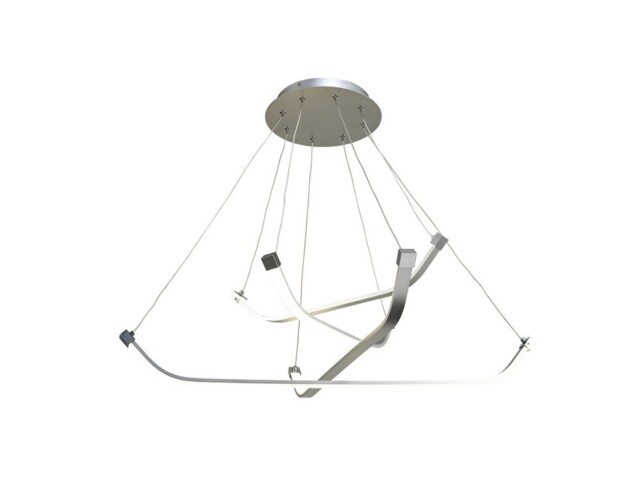 Papua Ceiling LED Light 36W, 2800lm, 3000K Polished Chrome, White Acrylic - image 1