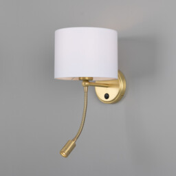 Longford Wall Light, Satin Brass