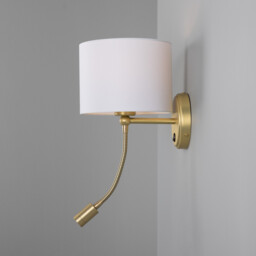 Longford Wall Light, Satin Brass - thumbnail 5