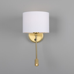 Longford Wall Light, Satin Brass - thumbnail 3