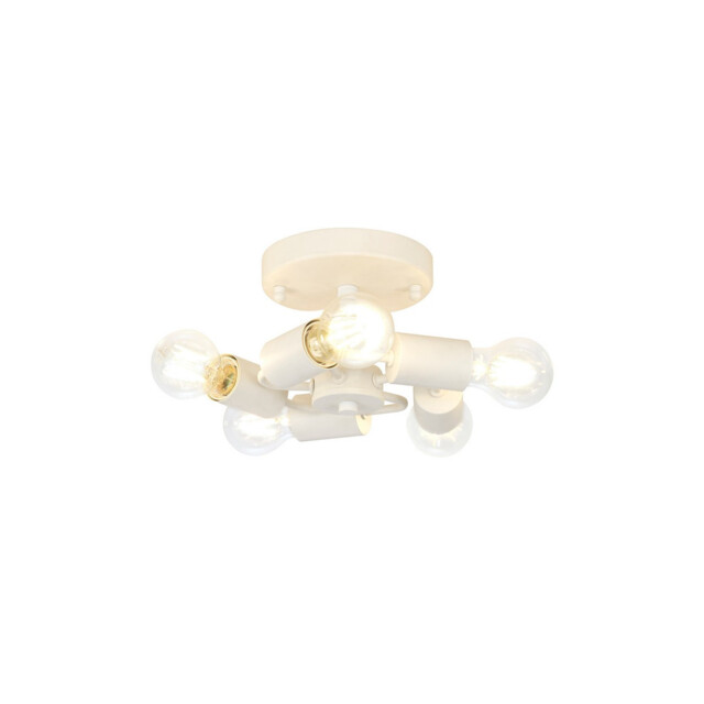Baymont 25cm White 5 Light E27 Universal Flush Ceiling Fixture, Suitable For A Vast Selection Of Shades - image 1