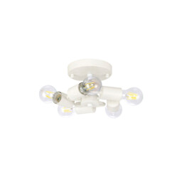 Baymont 25cm White 5 Light E27 Universal Flush Ceiling Fixture, Suitable For A Vast Selection Of Shades - thumbnail 5