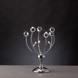 Xeena Table Lamp 3 Light G4 Polished Chrome/Crystal, NOT LED/CFL Compatible - thumbnail 2