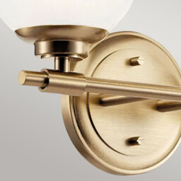 Kichler Benno Bathroom Wall Lamp Contemporary Champagne Bronze 3000K IP44 2x G9 - thumbnail 5