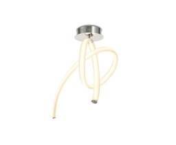 Armonia Semi Flush Ceiling Vertical, 40W LED, 3000K, 3000lm, Polished Chrome, Frosted Acrylic - thumbnail 1