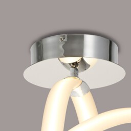 Armonia Semi Flush Ceiling Vertical, 40W LED, 3000K, 3000lm, Polished Chrome, Frosted Acrylic - thumbnail 5