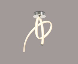 Armonia Semi Flush Ceiling Vertical, 40W LED, 3000K, 3000lm, Polished Chrome, Frosted Acrylic - thumbnail 3