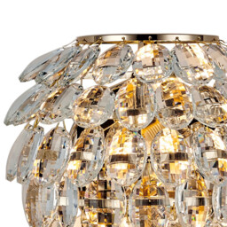 Coniston IP Wall Lamp, 4 Light G9, IP44, French Gold/Crystal - thumbnail 5
