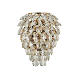 Coniston IP Wall Lamp, 4 Light G9, IP44, French Gold/Crystal - thumbnail 3