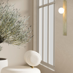 Vespera Globe Wall Lights Natural Stone 1xG9 LED - thumbnail 2