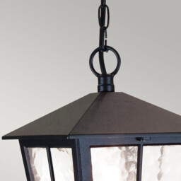 Canterbury 1 Light Outdoor Wall Lantern Light Black IP43, E27 - thumbnail 2