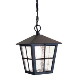 Canterbury 1 Light Outdoor Wall Lantern Light Black IP43, E27 - thumbnail 1